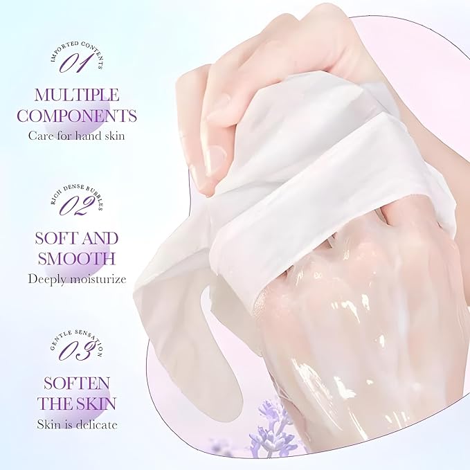 Chicwe 6 Pairs of Hand Masks Moisturizing Glove, Hydrating Hand Masks - Image 2