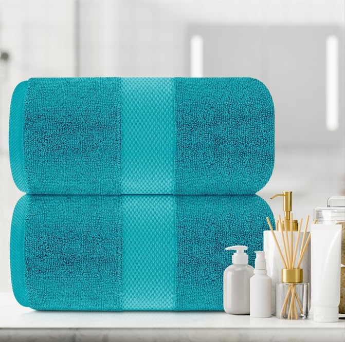 White Classic Luxury Soft Aqua Bath Sheet Towels - Image 6