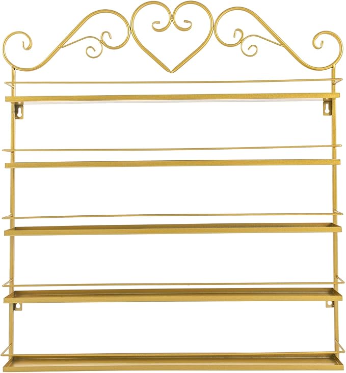 3PCS Wall-Mounted Nail Polish Racks, 5-Tier Metal Makeup Display Wall Shelf - Image 7