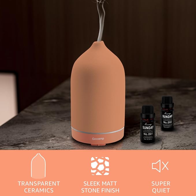 Gooamp 200ML Ceramic Essential Oil Diffuser - Image 2
