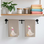 2PCS Cute Goose Gifts Kitchen Towels, Goose Decorative Waffle Weave Dish Tea - Image 4