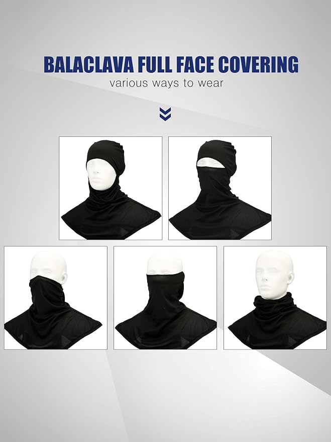 SATINIOR 3 Piece Balaclava Face Cover Sun Protection Neck Cover Summer - Image 4