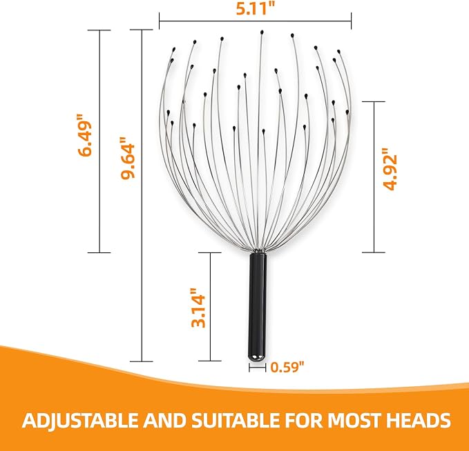 YEZY Head Massager 28 Fingers Head Scratcher Scalp Massager, Back Scratcher - Image 7