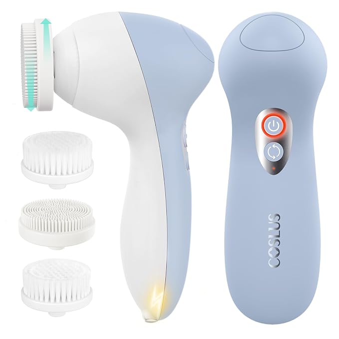 COSLUS FBX04 Powered Facial Cleansing Brush: Rechargeable Electric Face Cleanser by COSLUS