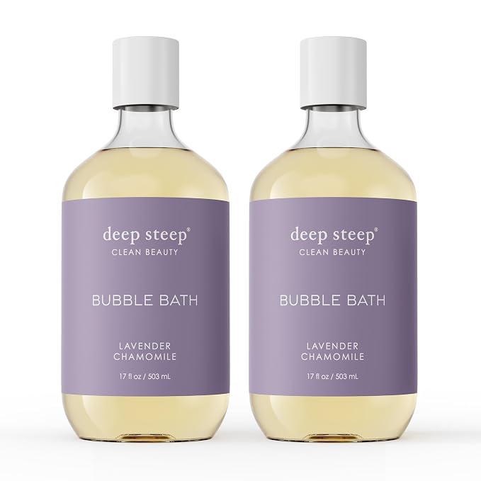 Deep Steep Bubble Bath, Lavender Chamomile 17 oz – Hypoallergenic, Clinically by DeepSteep