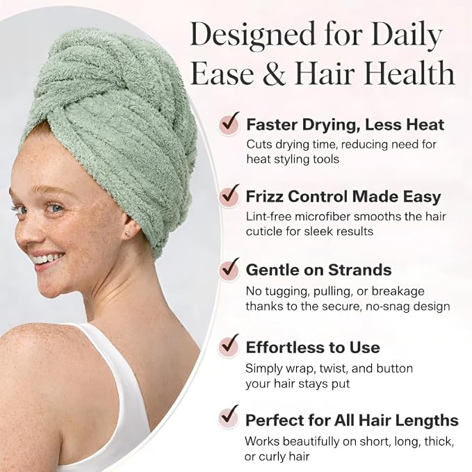 Luxury Microfiber Hair Towel Wrap - Image 3