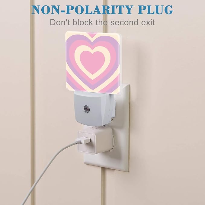 Pink Love Swirl Night Light for Kids, LED Night Light Plug into Wall - Image 3