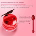5PCS Bee Lip Balm Honey Pot，Mint&Juicy Peach&Watermelon&Cherry&Apple&Coconut - Image 5