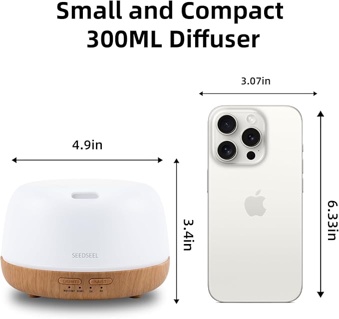 SEEDSEEL 300ML Essential Oil Diffuser - Image 2