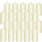 Set of 20 Ivory Pillar Candles, Dripless and Smokeless Dinner Candle, 2x4” - Image 2