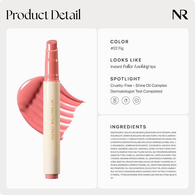 Nature Republic HONEY MELTING LIP SOFT LIP STICK, Hydrating Gloss, Moisturizing - Image 7