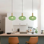 KCO Lighting Modern Gold Globe Pendant Light Black Green Glass Bathroom Fixture - Image 6