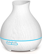 BZseed Aromatherapy Essential Oil Diffuser 550ml 12 Hours White Wood Grain by BZseed+Diffuser