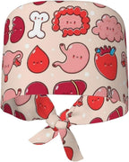 Adjustable Scrub Cap with Buttons & Sweatband, Working Hat with Elastic Tie Back - Image 9