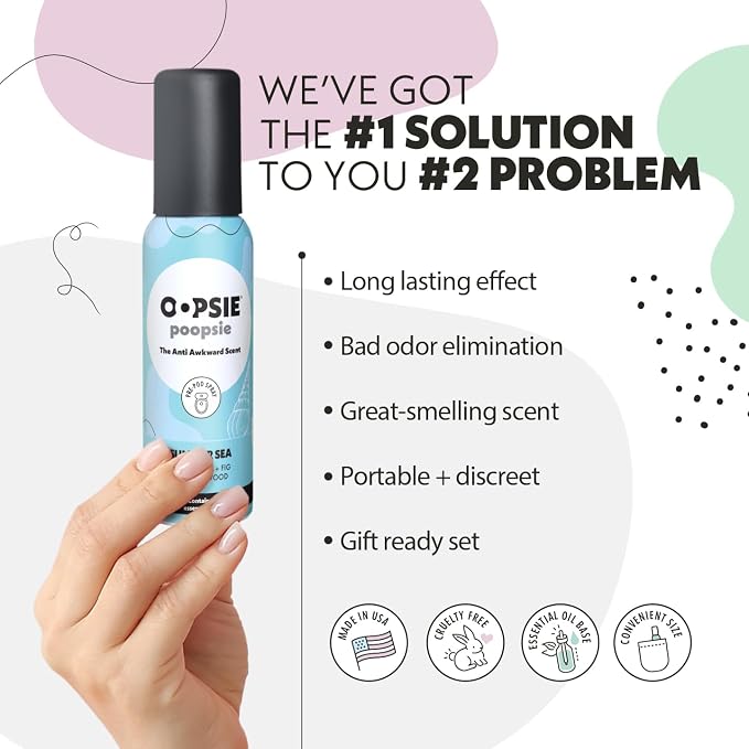 Oopsie Poopsie Toilet Spray, Travel Essentials, Each Up to 300 Uses, On-The-Go - Image 2