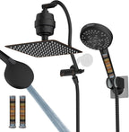 Hibbent All Metal 10'' Dual Filtered Rainfall Shower Head Combo, High Pressure by Hibbent