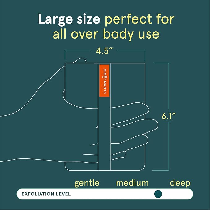 Cleanlogic Sport Exfoliating Body Scrubber, Large Exfoliator Tool - Image 4
