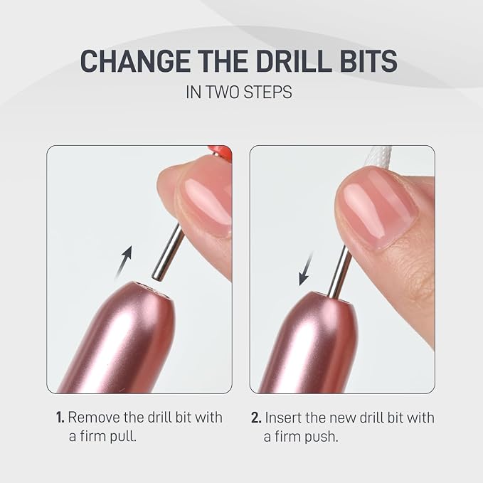 GAOY Electric Nail Drill for Acrylic and Gel, USB Electric Nail File, Portable - Image 6