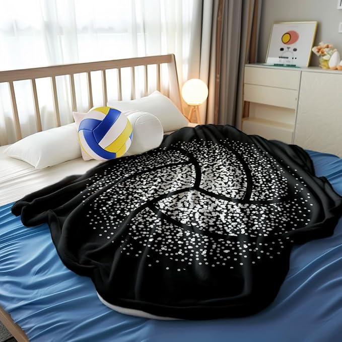 Volleyball Blanket Gift for Boy Girl, Volley Ball Sport Throw Lightweight Super - Image 4