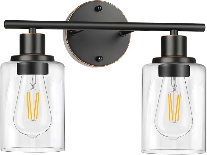 FOLKSMATE Bathroom Light Fixtures, 2-Light Oil Rubbed Bronze Vanity Light by FOLKSMATE