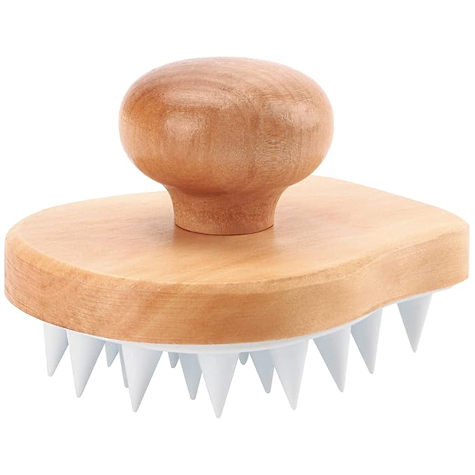 Hangerspace Scalp Massager Shampoo Brush, Wooden Wet and Dry Hair Scalp Care by Hangerspace