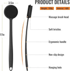 Silicone Back Scrubber for Shower, 17in Lengthen Long Handle Body Brush - Image 5