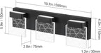 Aipsun Black Vanity Light Modern LED Bathroom Vanity Lighting Fixtures 3 Light - Image 5