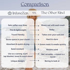 InfuseZen Stonewashed Turkish Bath & Beach Towel –100% Organic Turkish Cotton - Image 4
