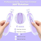 Qunlions life Baby Nail Trimmer Electric, 6 in 1 Baby Nail File Clippers Infant - Image 4