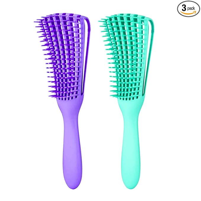 Detangling Brush for Women's Afro American/African 3a to 4c Kinky, Coily Hair by Unknown