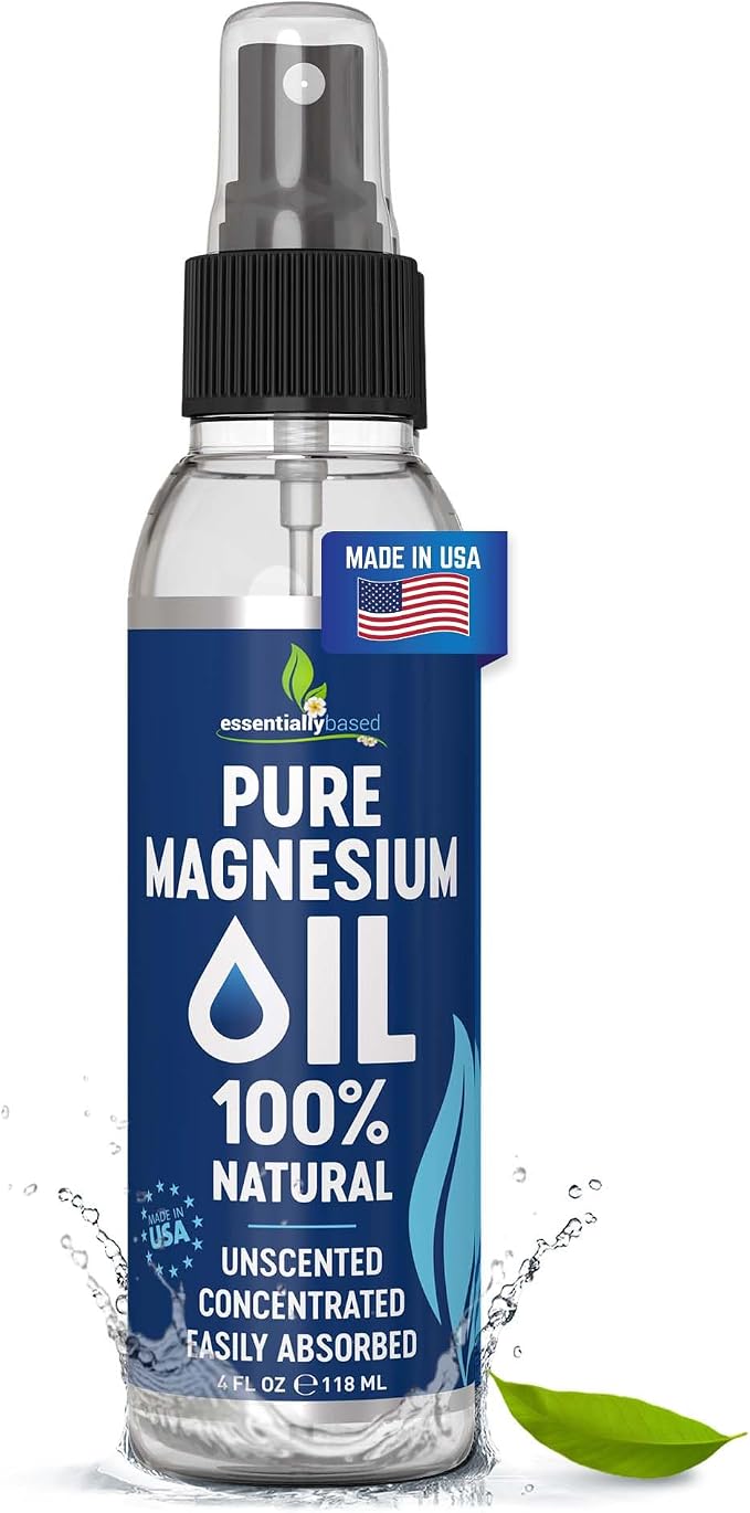Pure Magnesium Oil Spray 4oz by essentiallybased