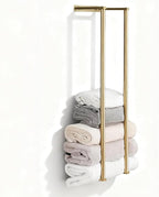 Towel Racks for Bathroom, NEWRAIN Stainless Steel Rolled Towel Storage Wall by NEWRAIN