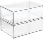 mDesign Plastic Stackable Bathroom Storage Organizer Bin Containers - Image 9