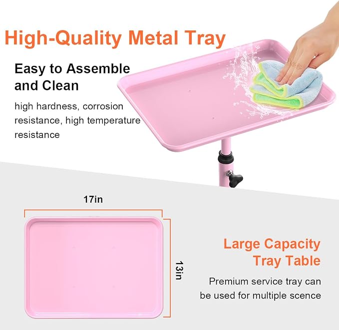 Salon Tray Cart Tattoo Tray Rolling Cart, Service Rolling Tray, Height - Image 2