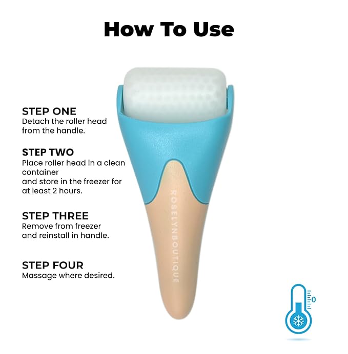 ROSELYNBOUTIQUE Ice Roller for Face Wrinkles Fine Lines Puffiness Stick - Image 3