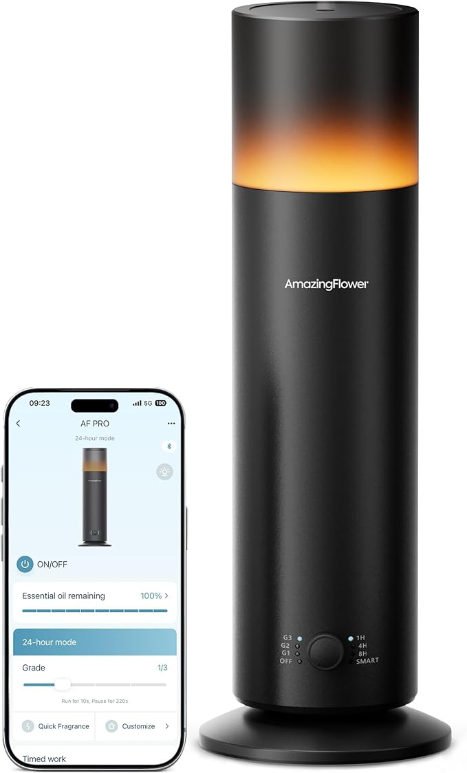 Waterless Essential Oil Diffuser, Smart Scent Diffuser by AMAZINGFLOWER