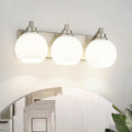 Bathroom Light Fixtures, 3-Light Brushed Nickel Vanity Light, Modern Wall by Metwet