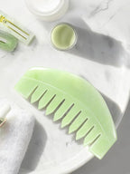 airogym 2 PCS Natural Jade Massage Comb, Guasha Scraping Scalp Comb, Meridians - Image 7