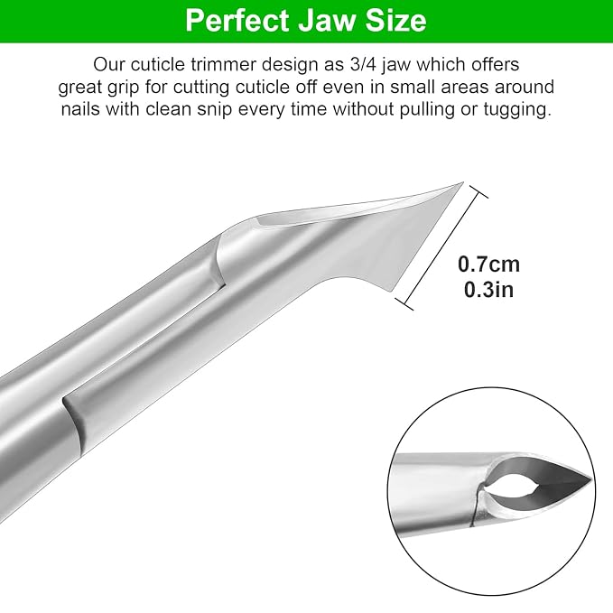 CGBE Cuticle Trimmer, 3/4 Jaw Extremely Sharp Cuticle Nippers, Professional - Image 4