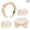Khaki Spa Headband and Wristband Set-Headband by TIOSRU