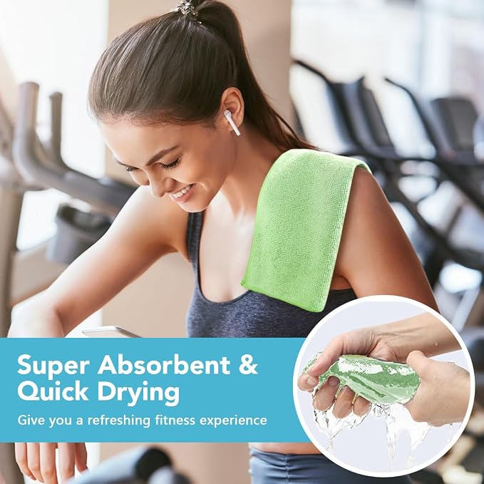 Orighty Washcloths, 5 Pack Microfiber Face Towels, Highly Absorbent and Soft - Image 3