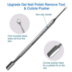 Premium Stainless Steel Manicure Tools 2-Piece Set, Upgrade Gel Nail Polish - Image 4
