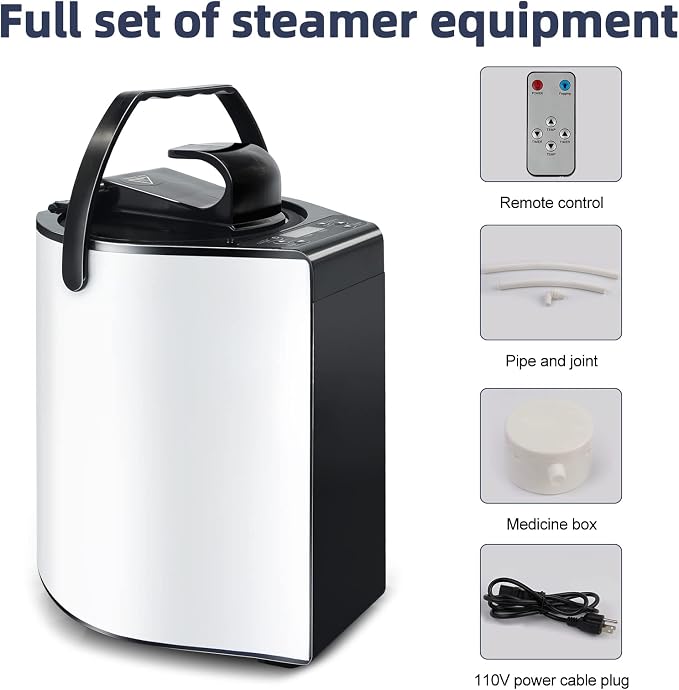 Sauna Steamer, Portable Steam Generator, 3L Stainless Steel Steamer - Image 3