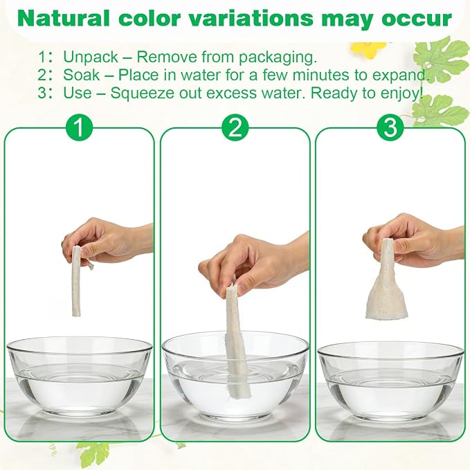 pisdoplop Natural Loofah Exfoliating Body Sponge Scrubber, 4 inch-Long Organic - Image 6