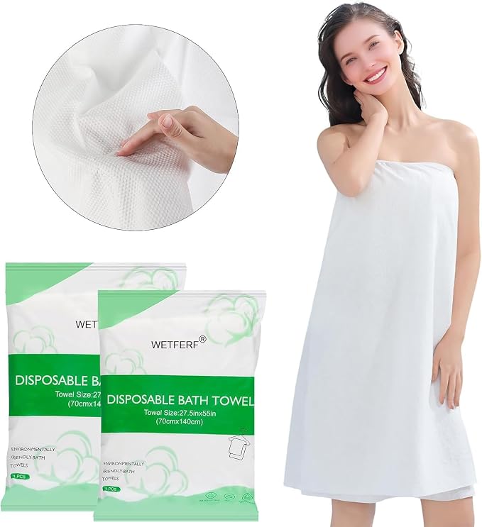 20 Pack Disposable Bath Towels Durable Large Portable Thicken Camping Towels - Image 6