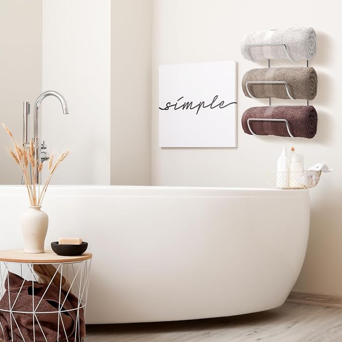Sorbus Bathroom Wall Mounted Towel Rack - Image 4