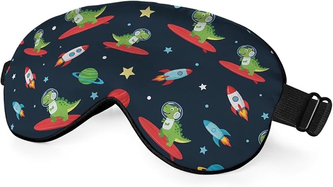 Astronaut Dinosaur Sleep Eye Mask Eye Cover Rex Tyrannosaurus Space Surf Funny by Unknown