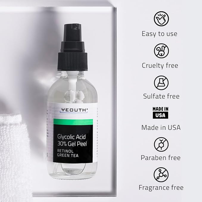 YEOUTH Glycolic Acid Peel for Face, At Home Chemical Exfoliator AHA 30% - Image 7