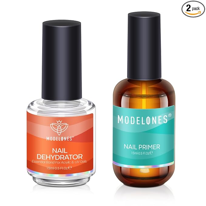 modelones 15 ml Nail Dehydrator and Primer, Acid Free Base Coat Natural Prep by MODELONES