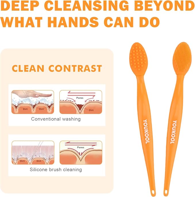 Pore Cleansing Silicone Facial Brush | Face Scrubber & Massager - Image 3